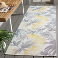 thumbnail image 4 of SAFAVIEH Barbados Bryanne Botanical Indoor/Outdoor Area Rug, Ivory/Grey Green, 6'7" x 6'7" Square, 4 of 5