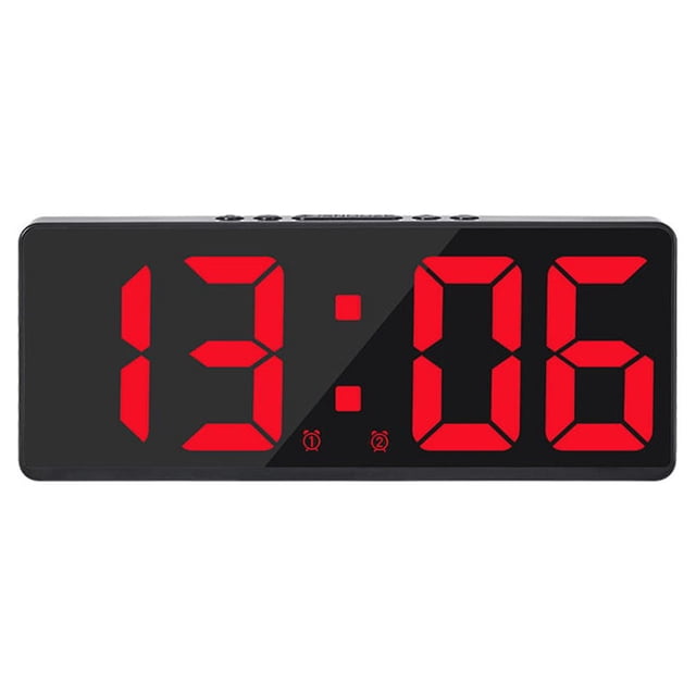 Cateissary Reloj digital LED 5 engranajes alarmas medidor de temperatura Decoración del hogar tipo 10