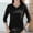 Black, variant on XPMWRP Women's Long Sleeve Shirts Casual Crew Neck Button Blouse Comfy Soft Loose Fit Solid Color Fashion Tee White XL