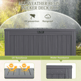 thumbnail image 5 of Homall 120 Gallon Outdoor Patio Box Deck Plastic Resin Storage Box Backyard, Dark Grey, 5 of 6