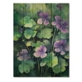 thumbnail image 3 of Designart "Dreamer with Violets III" Floral Print on Natural Pine Wood, 3 of 5