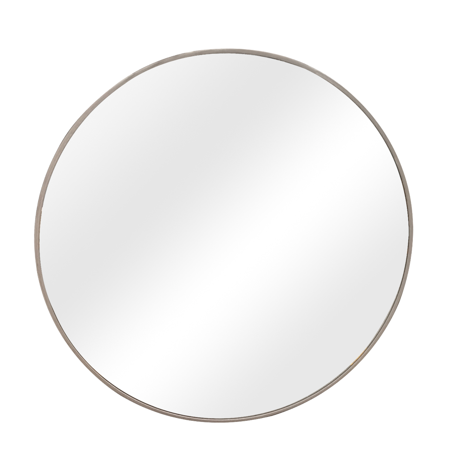 Mainstays 28" Round Aluminum Wall Mirror, Rustic Gray Wood - image 2 of 5
