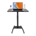 thumbnail image 4 of Standing Lifting Desk 2 Lockable Wheels Black Modern 25.5*17in Adjustable Rolling Desk, Adjustable Podium Desk, 4 of 27