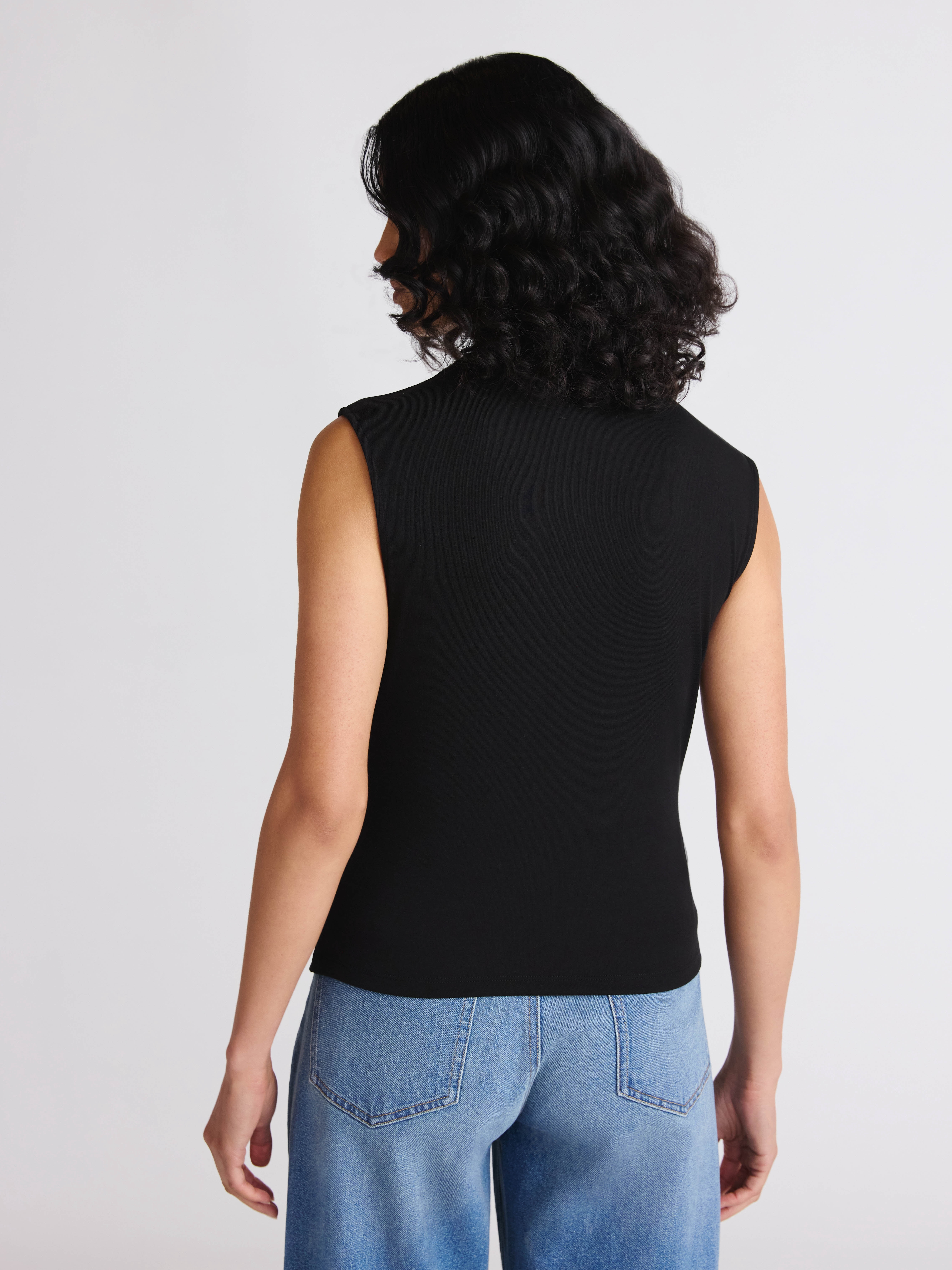 Sofia by Sofia Vergara Women's Mock Neck Ruched Tank Top, Sizes XS-XXXL