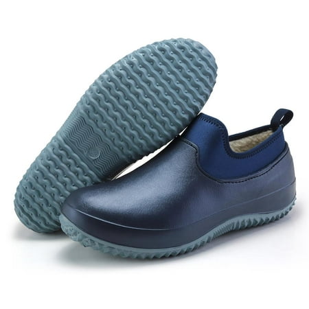 

Chef Shoes Men Women Non-Slip Oil Water Resistant Safety Work Shoes Nurse Shoes Fur Lined Clogs for Food Service Kitchen Garden Hospital