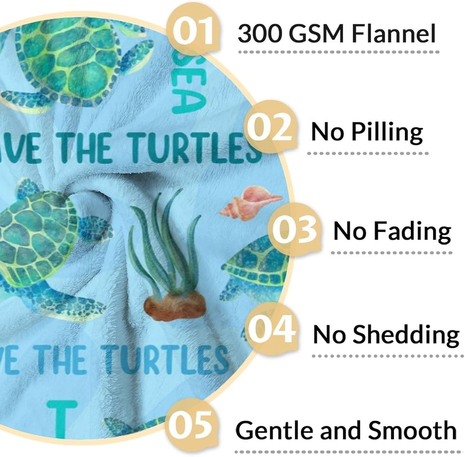 Sea Turtle Blanket for Women & Girls - 60x80 Inches Twin Size - Soft Fuzzy Plush Throws Gifts - Blue Cute Ocean Blanket for Bed, Couch & Living Room