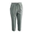thumbnail image 1 of Pantalón George para Mujer Con Elástico y Jareta en Cintura, Bolsillos Laterales Verde Talla M, 1 of 4
