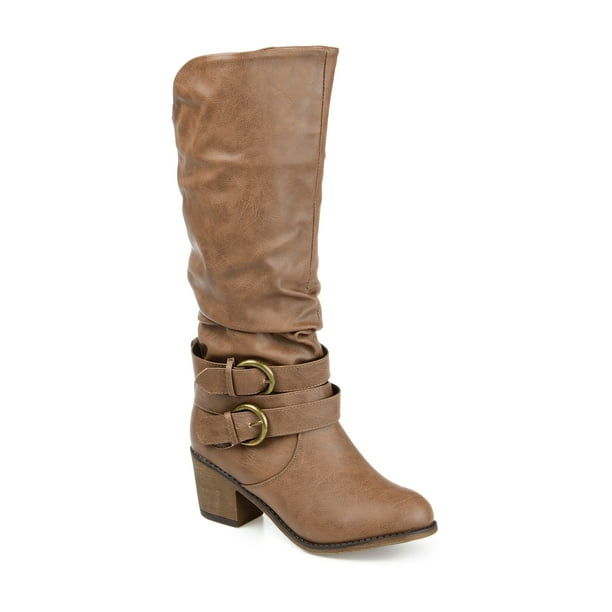 Women's Slouch Buckle High Heel Boots
