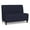 Navy, variant on Siena Lounge Reception Waiting Armless Loveseat / Walnut Wood Legs / Navy Blue