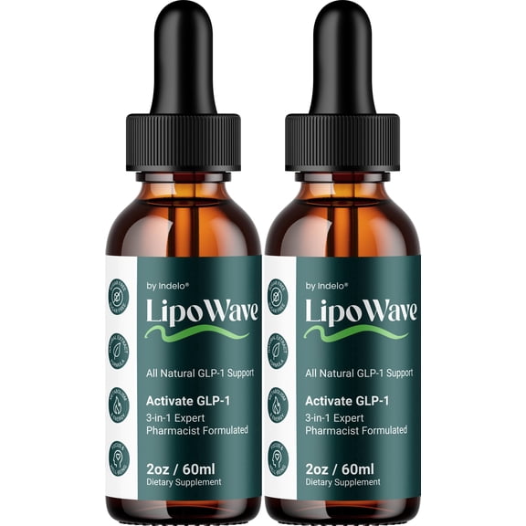 LipoWave Liquid Drops – Lipo Wave Natural Blend Healthy Organic Support, 2 Pack, 2 Month Supply