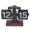 Matte Black Frame Black Pages, variant on Retro Mechanical Auto Flip Desk Clock with Premium Walnut Wood Base (12 Hours / Single Sided / Battery Powered) 8.07 x 5.51 Inches Matte Black Frame White Pages