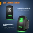 thumbnail image 3 of Nilight Stereo Rocker Switch Led Light Bar 5Pin Laser On Off SPST switches 20A/12V 10A/24V Green with Jumper Wires Set for Cars Trucks RVs, 3 of 9