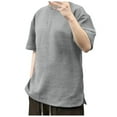 thumbnail image 4 of kamemir T Shirts Men Mens T Shirt Soft Fitted Modern Crew Neck Tees(Grey,XL), 4 of 6