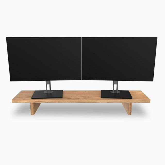 Desky Support pour Moniteur - Bois Franc Chêne Rouge