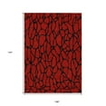 thumbnail image 3 of HomeRoots 599242 9 x 12 ft. Red & Black Geometric Washable Indoor & Outdoor Rectangle Area Rug, 3 of 5