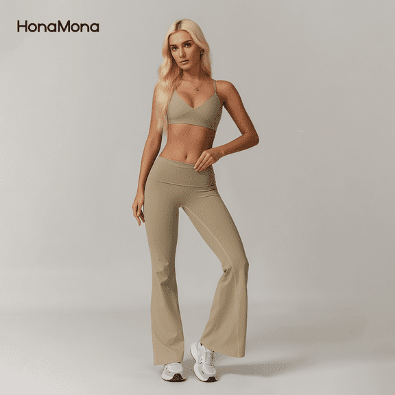 HonaMona-Women's Yoga Set - Stylish, Casual & Versatile Yoga Wear, Perfect for Running, Workout & Fitness new work out clothes