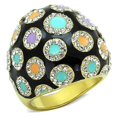 thumbnail image 1 of TK1625 - IP Gold(Ion Plating) Stainless Steel Ring with Top Grade Crystal in Clear, 1 of 4