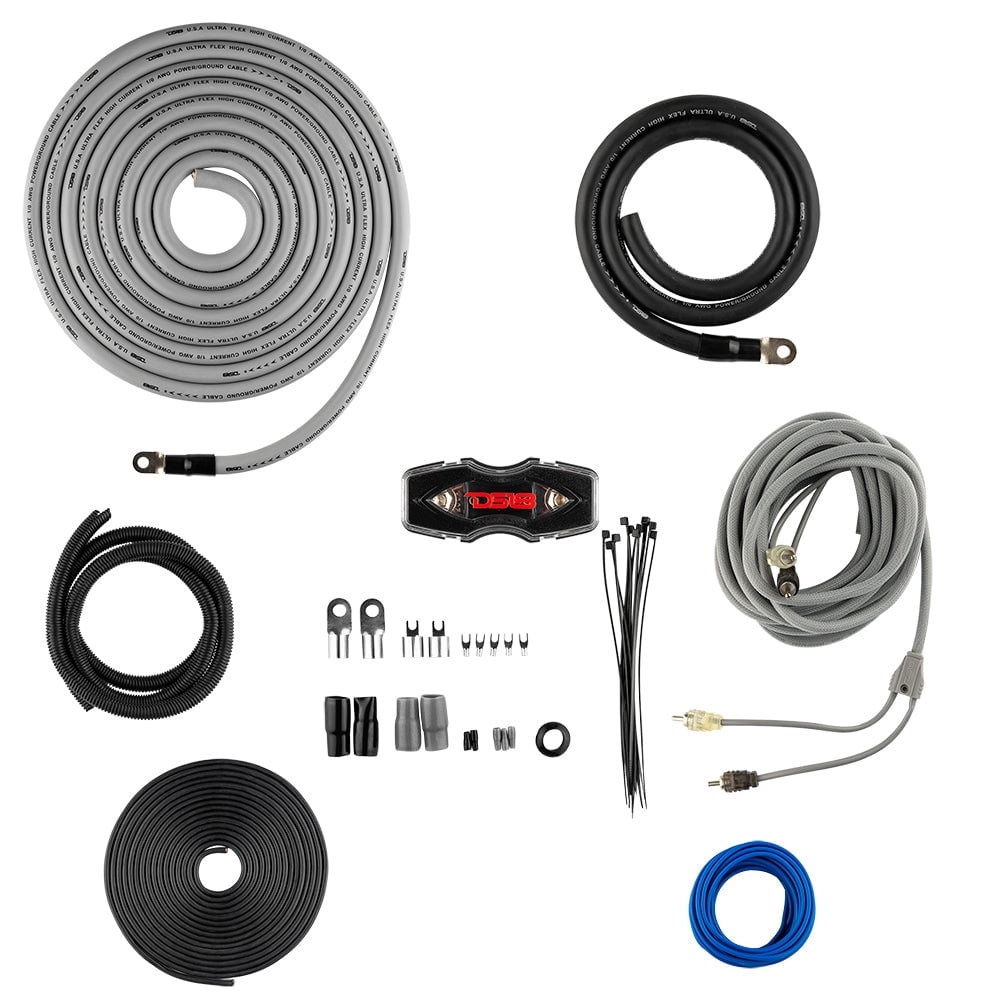 DS18 0 Gauge Complete Amplifier Wiring Kit w/ANL Fuse Holder & (1) MANL 250A SLV