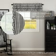 thumbnail image 4 of VHC Brands Annie Buffalo Check Cotton Farmhouse Kitchen Curtains Rod Pocket Hanging Loops Ruffling 16x60 Valance, Black Country, 4 of 8