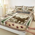 thumbnail image 2 of jejeloiu Safari Bear Tiger Full Size Sheets,Jungle Wildlife Bed Sheets,Rustic Farmhouse Cabin Sheet Sets,Microfiber Bedroom Decoration,4 Pieces, 2 of 7