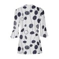 thumbnail image 5 of Fiudx Tops para Mujer Camiseta Estampada a La Moda para Mujer, Blusa con Mangas 3/4, Camisetas Informales con Cuello En V, 5 of 5