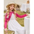 thumbnail image 3 of Arshiner Girls Cardigan Sweaters Shrug Crewneck Button Front Outerwear, 3 of 5