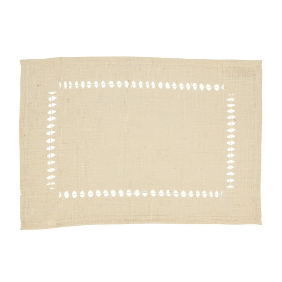 Saro Lifestyle Organic Charm Jute Hemstitch Placemat (Set of 4)