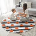 thumbnail image 3 of Fall Pumpkins Pattern Round Blanket,Comfortable Soft Flannel Throw Blanket,All Season,Warm Lightweight Blankets for Sofa Bed Couch Living Room Chair 60"x60", 3 of 5