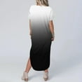 thumbnail image 3 of XuJwPNcy Women Summer Dresses Casual Boho Short Sleeve V Neck Long Tshirt Dress Loose Vacation Dress with Pockets, 3 of 6