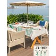 thumbnail image 6 of 60x84 Inch Outdoor Tablecloth with Umbrella Hole Zipper Rectangle Green Bottle Eucalyptus Rectangular Tablecloths Outside Waterproof Country Rustic Leaves Burlap Patio Table Cloth Cover for Picnic, 6 of 8