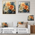 thumbnail image 4 of Designart "Peach Succulents Flowers peaceful Succulents" Floral Floater Framed Canvas Print, 4 of 7