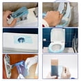 thumbnail image 6 of Kuroiy Disposable Waterproof Toilet Seat Barrier Film Roll, Blue Plastic, 10x2000cm, Portable Travel Hygiene Cover, Non-Permable, Easy Tear, Protection for Seats, Handles, Remote, 6 of 9