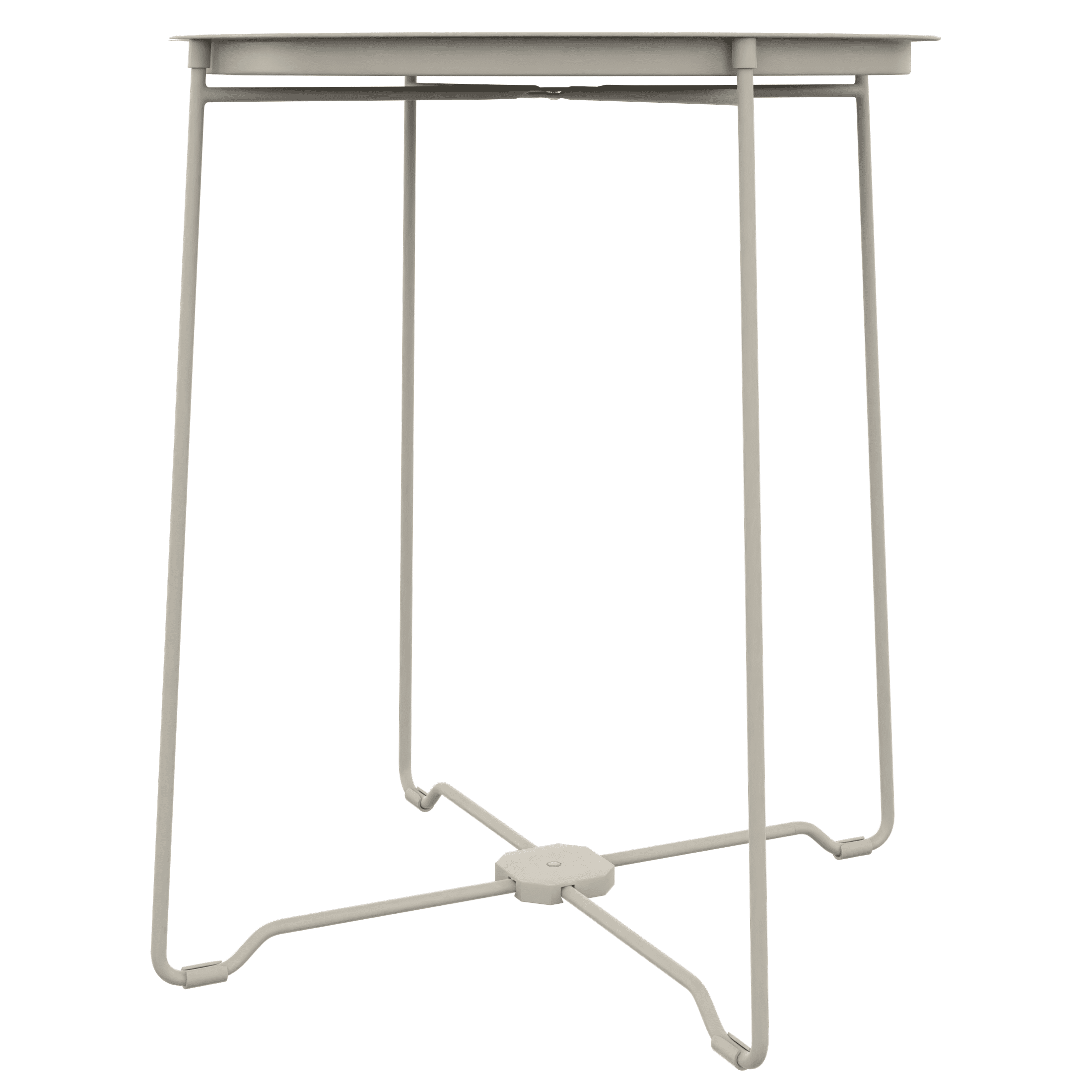 Mainstays Steel Outdoor Tray Top Side Table, White