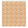 thumbnail image 2 of Ambesonne Floral Shower Curtain, Simplistic Flower Plain Back, 69"Wx84"L, Pale Vermilion and Fawn, 2 of 4