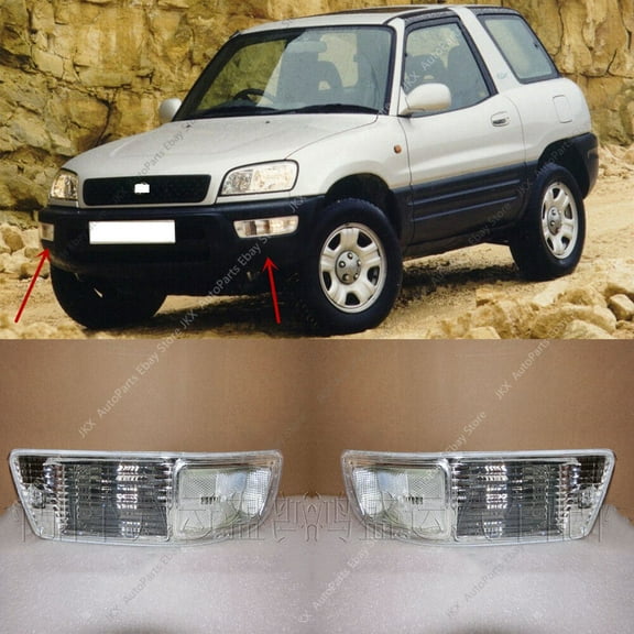Front Bumper Fog Driving Lights Housing w/Harness For Toyota RAV4 1998 99 2000