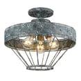 thumbnail image 2 of Golden Lighting 7856-SF VP Ferris Semi-Flush in Verde Patina - Blue, 2 of 4