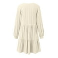 thumbnail image 4 of Women's Boho Dress Short Sleeve O Neck Pocket Dress Casual Print Short Crewneck Dress Spring Dresses Chiffon Maxi Dress plus plus Size Dress for Women Formal Womens Tan Elegant Dress plus Size Beach, 4 of 4
