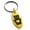 Gold, variant on Stainless Steel Teddy Bear Love Engraved Small Oval Charm Keychain Keyring
