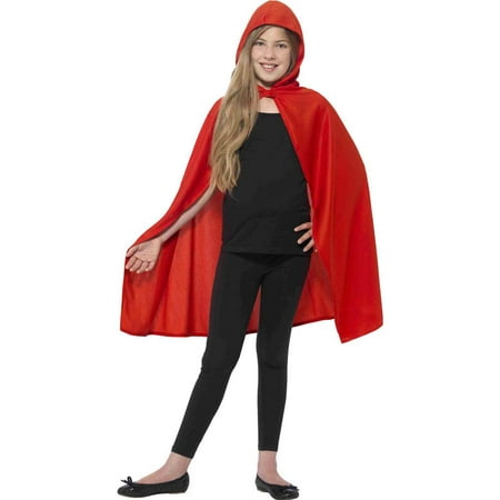 Red Hooded Cape Child Costume Accessory - Small/Medium