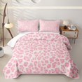 thumbnail image 2 of Erosebridal Leopard Animal Print Twin Quilt Set for Girls, Modern Fashion Style Twin Coverlet Set, 2-Piece, 2 of 7