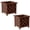 Brown, variant on Pure Garden 14.75-Inch Outdoor Lattice Planter Box Plant Pot 2-Pack, Gray