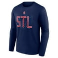 thumbnail image 2 of Men's Navy St. Louis Cardinals Paint the Black Long Sleeve T-Shirt, 2 of 3