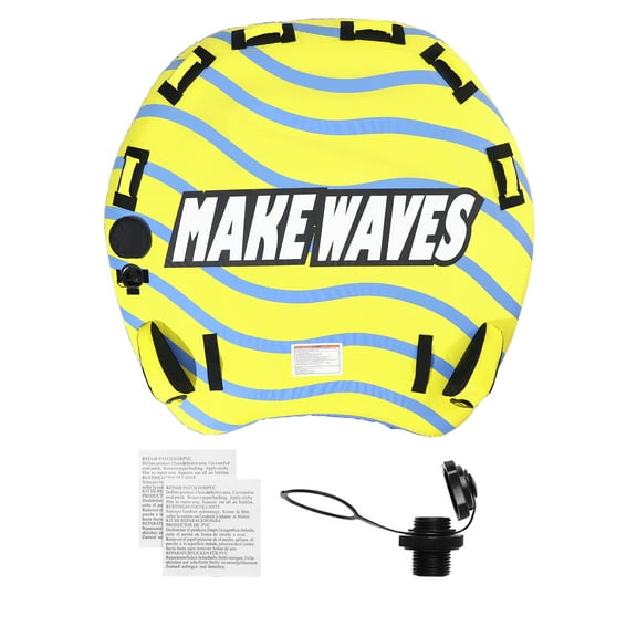 KFFKFF Inflatable Towable Tube for Boating 1-3 Rider with Bumper Fins Water Sport