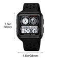thumbnail image 3 of Reloj digital impermeable: reloj de pulsera electrónico con pantalla clara, alarma diaria y resistente a salpicaduras para uso diario, escuela, trabajo y actividades al aire libre., 3 of 6