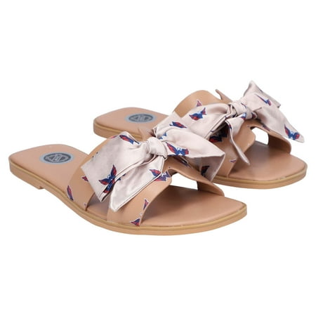Women s Cuce Tan Washington Capitals Bow Sandals