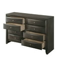 thumbnail image 3 of Benzara Spacious Wooden Dresser with Beveled Drawer Fronts, Gray, 3 of 4