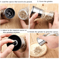 thumbnail image 4 of Salt And Pepper Grinder Set (4 Pcs)-Durable Stainless Steel Salt And Pepper Grinder-Spice Grinder, 4 of 5