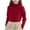 Red, variant on QQAMB Girls Sweaters Fall Trendy High Neck Long Sleeve Sweater Tops Casual Cotton Cable Knit Pullover Tween,1 Years