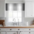 thumbnail image 3 of Ombre Black White Valance Curtains for Kitchen/Living Room/Bathroom/Bedroom Window, Rod Pocket Small Topper Half Short Window Curtains Voile Sheer Scarf, Simple Abstract Striped Farmhouse 42"x18", 3 of 8