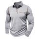 thumbnail image 2 of Blusa y camisa de manga larga con cuello vuelto para hombre, estilo casual, lisa, de manga larga, con cuello vuelto y botones, estilo jersey, para hombre, de poliéster, algodón y poliéster., 2 of 5